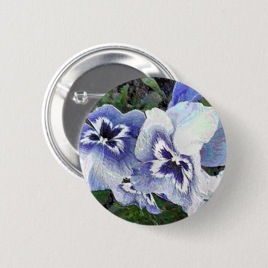 PANSIES RONDE BUTTON 5,7 CM (Voorkant /achterkant)