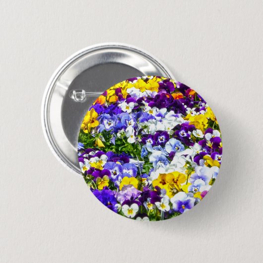 Pansies Ronde Button 5,7 Cm (Voorkant /achterkant)