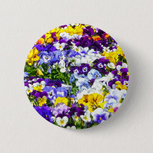 Pansies Ronde Button 5,7 Cm