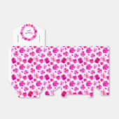 Pansies roze waterverf kunst bedankt cadeaudoos bedankdoosjes (Uitgevouwen)