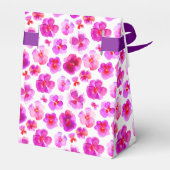 Pansies roze waterverf kunst bedankt cadeaudoos bedankdoosjes (Achterkant)