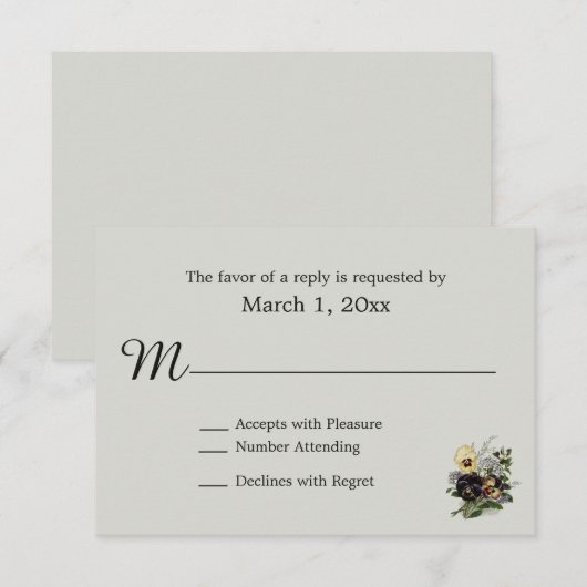  Pansies RSVP (Voorkant / Achterkant)