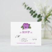 Pansies RSVP 4.25x5.5" Respons Kaart (Staand voorkant)