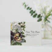  Pansies Save the Date Briefkaart (Staand voorkant)