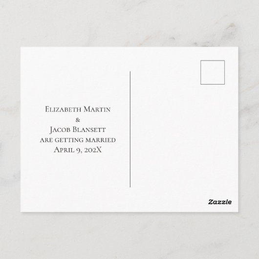  Pansies Save the Date Briefkaart (Achterkant)