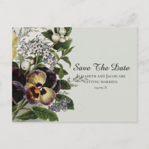  Pansies Save the Date Briefkaart