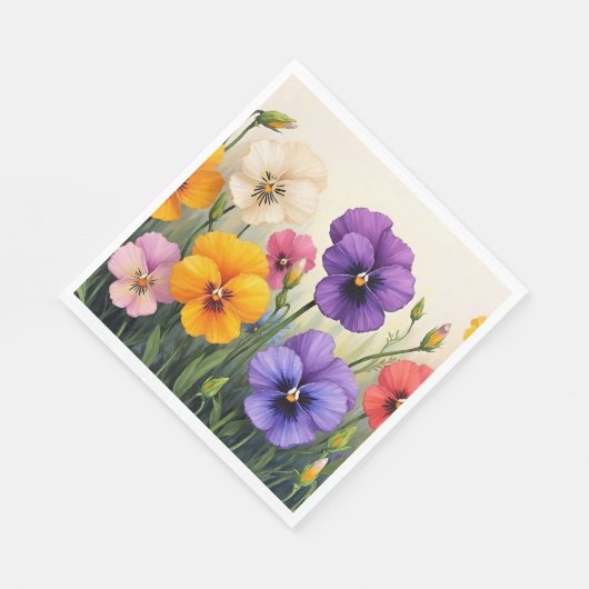  Pansies Servet (Hoek)