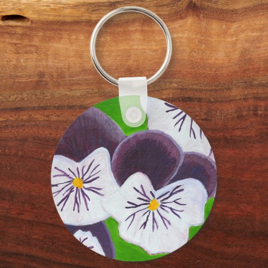 Pansies Sleutelhanger (Voorkant)