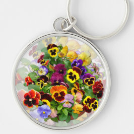  Pansies Sleutelhanger
