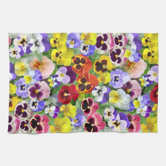  Pansies Theedoek (Horizontaal)