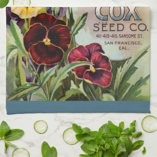 Pansies Theedoek (Gevouwen)