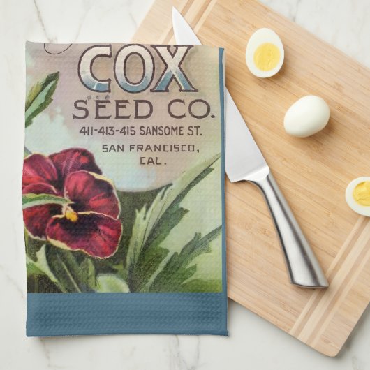 Pansies Theedoek (Quarter Fold)