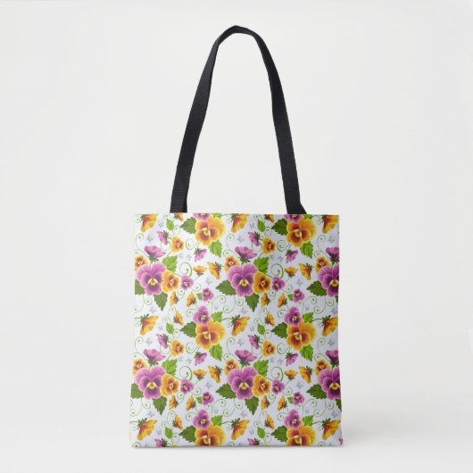 Pansies Tote Bag (Voorkant)