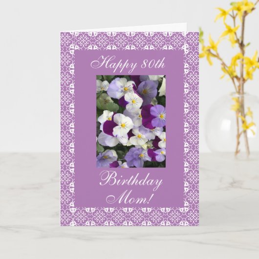 Pansies - Verjaardag van moeder Kaart (Gele Bloem)