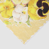 Pansies verouderd geel weefselpapier tissuepapier (Detail)