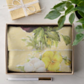 Pansies verouderd geel weefselpapier tissuepapier (Geschenk)