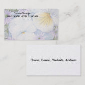 PANSIES  VISITEKAARTJES (Voorkant / Achterkant)