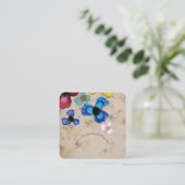 Pansies Visitekaartjes Uniek (Staand voorkant)