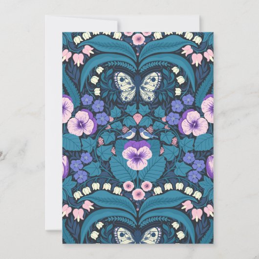 Pansies, vogels en vlinders (Voorkant)