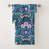 Pansies, vogels en vlinders bad handdoek (Insitu)