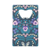 Pansies, vogels en vlinders creditkaart flessenopener (Achterkant)