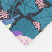 Pansies, vogels en vlinders fleece deken (Hoek)