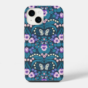 Pansies, vogels en vlinders iPhone 14 hoesje