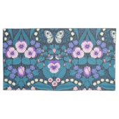 Pansies, vogels en vlinders kussensloop (Voorkant-Links)