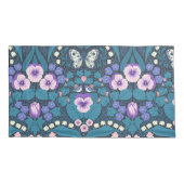 Pansies, vogels en vlinders kussensloop (Achterkant-Links)