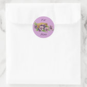 Pansies voor Mam Ronde Sticker (Tas)