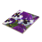 Pansies voor tegels of trivets tegeltje (Zijkant)