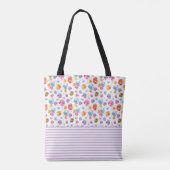 Pansies Waterverf Floral Pattern Illustratie Tote Bag (Achterkant)