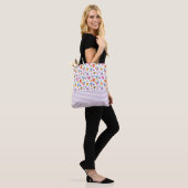 Pansies Waterverf Floral Pattern Illustratie Tote Bag (Op model)