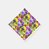 Pansies Waterverf Servet (Hoek)