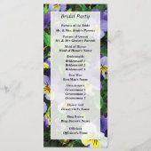 Pansies Weddenprogramma Programmakaart (Achterkant)