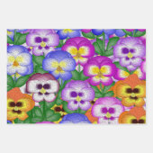 Pansies Wrapping Paper Sheets (Voorkant 3)
