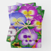 Pansies Wrapping Paper Sheets (In situ)