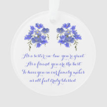 Pansies, zuster in de wet, vriend en familie