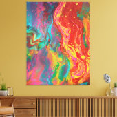 "Panspermia Stretched", abstract, psychedelic Canvas Afdruk (Insitu (Woonkamer))