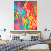 "Panspermia Stretched", abstract, psychedelic Canvas Afdruk (Insitu (Slaapkamer))