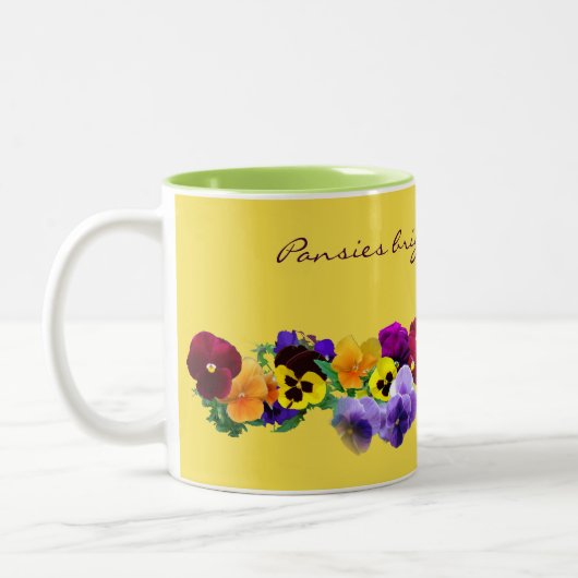 pansy16v1 tweekleurige koffiemok (Links)
