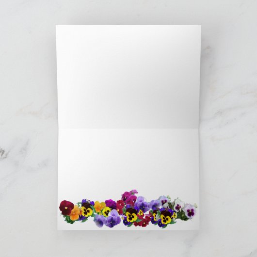 PANSY16waterverf 1-15-kaart Bedankkaart (Binnen)