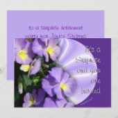Pansy 1023 Uitnodiging-aanpas elke gelegenheid Kaart (Voorkant / Achterkant)