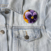 "Pansy #1" Floral Button (In situ)