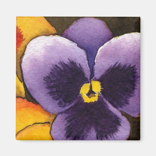 "Pansy #1" Floral Magnet (Voorkant)