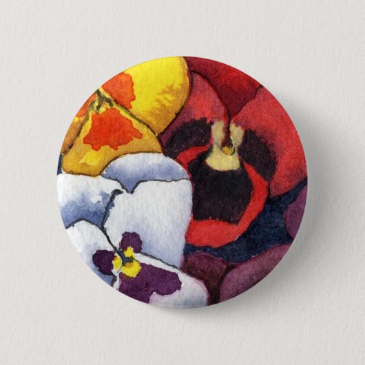 "Pansy #2" Floral Button (Voorkant)