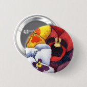 "Pansy #2" Floral Button (Voorkant /achterkant)
