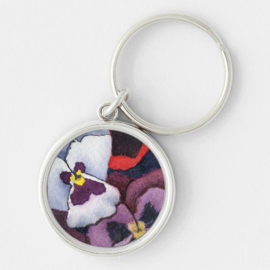 "Pansy 2" Floral Sleutelhanger (Voorkant)