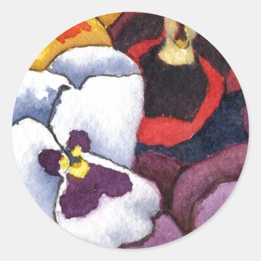 "Pansy #2" Floral Sticker (Voorkant)