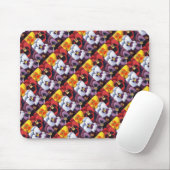 "Pansy #2" Gekrenkt patroonflessin Mousepad Muismat (Met muis)